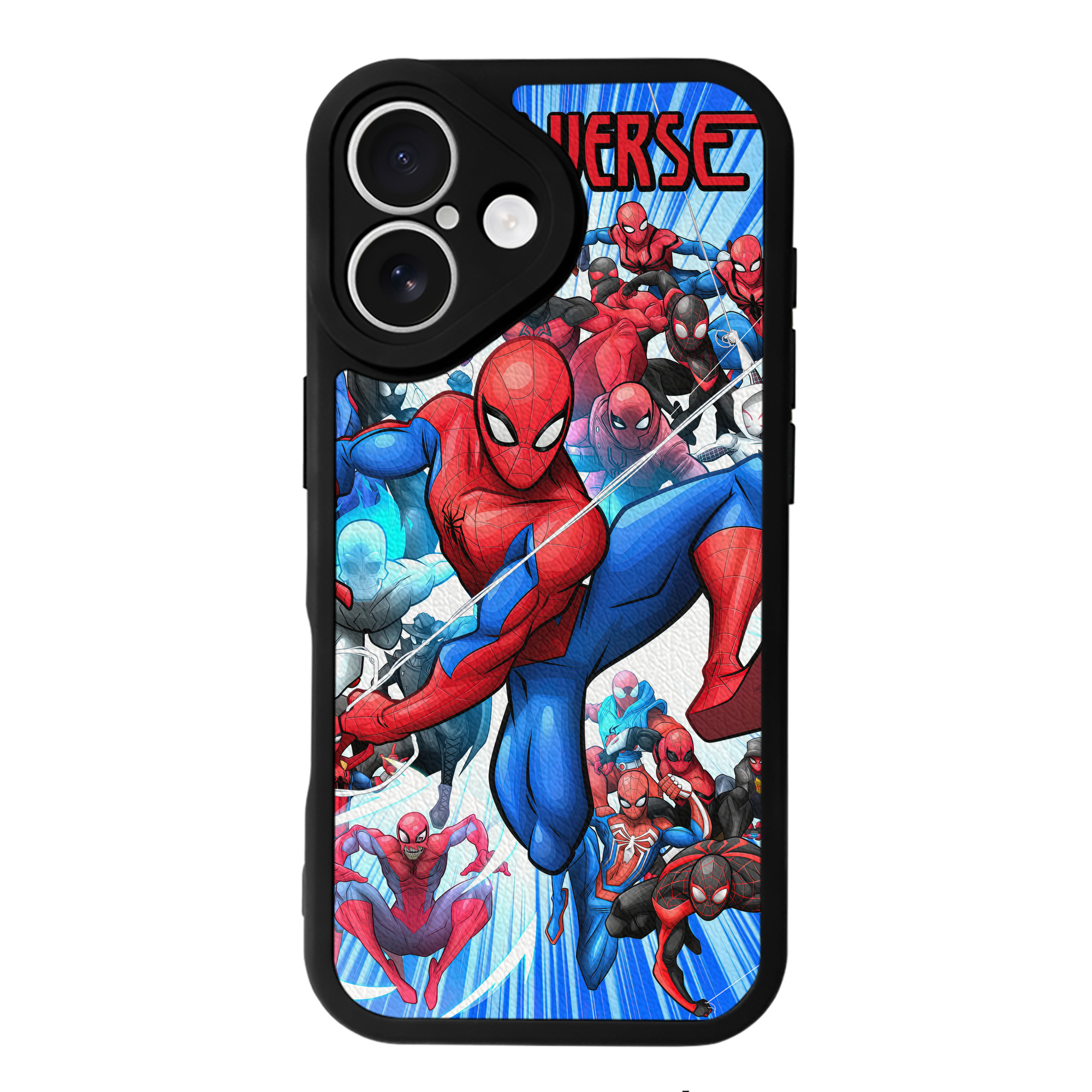 Spider Man スパイダーマン 【iPhone 16シリーズ対応】シリコンスマホケース（レザー調） 材質：シリコン